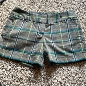 The Limited plaid shorts